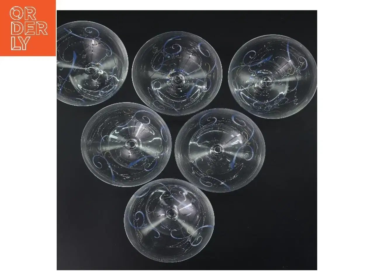 Billede 3 - Papillon champagneglas, Sæt á 6 dekorative glas (str. 6 stk Ø 12 cm længde 13,5 cm)