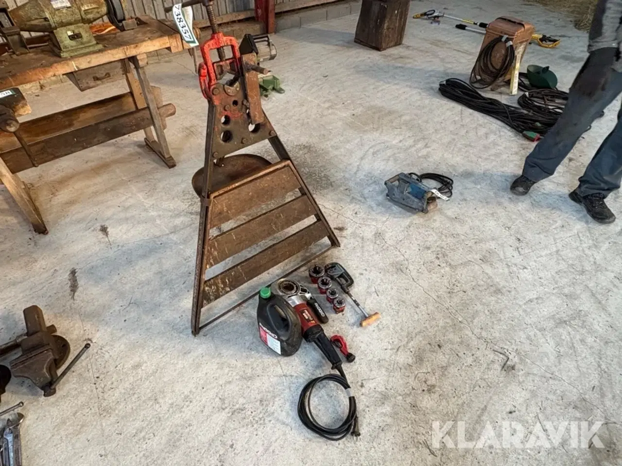 Billede 2 - Gevindskæresæt Rigid Med Rørbænk