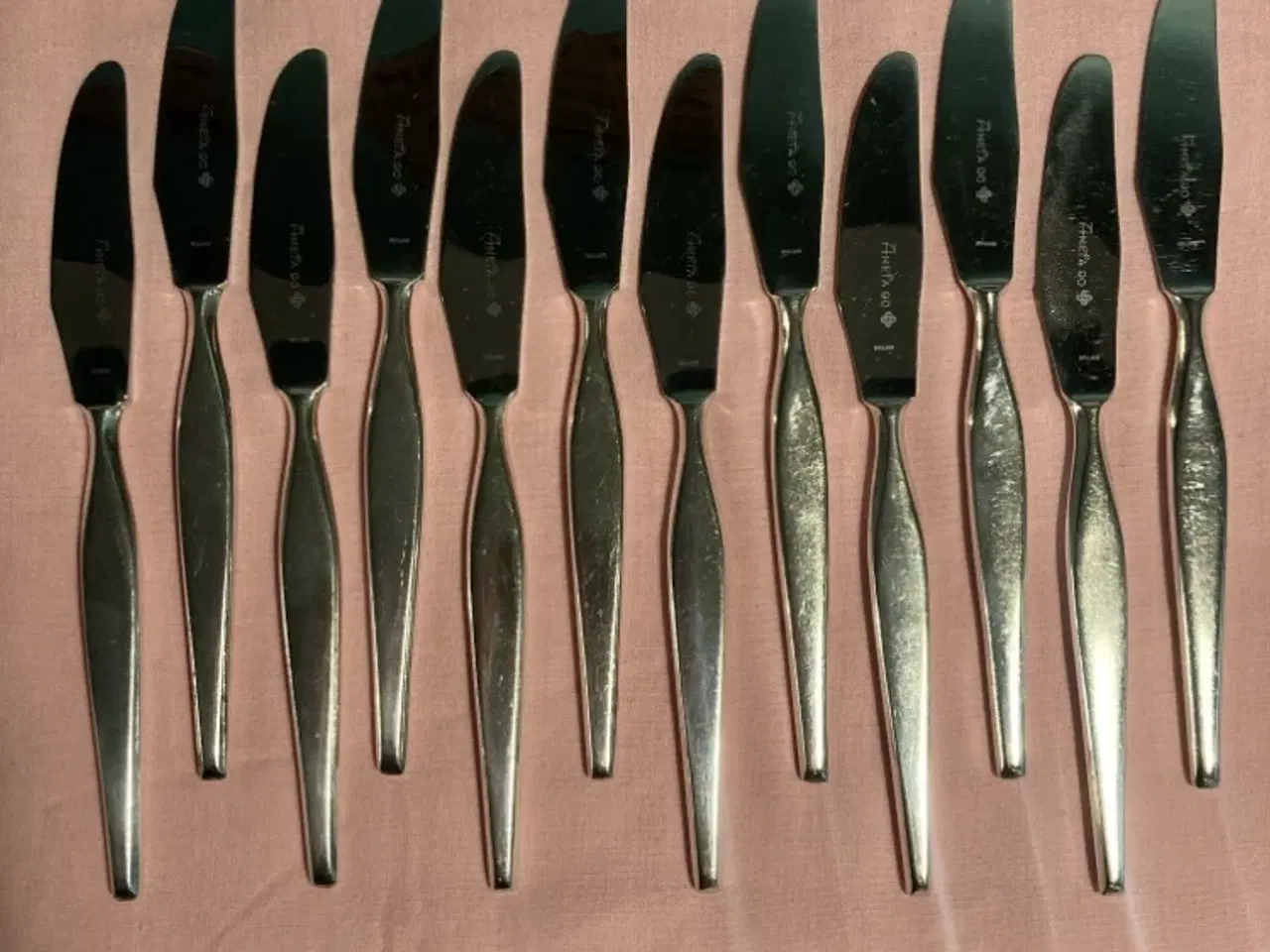 Billede 1 - 12 pletsølv middagsknive