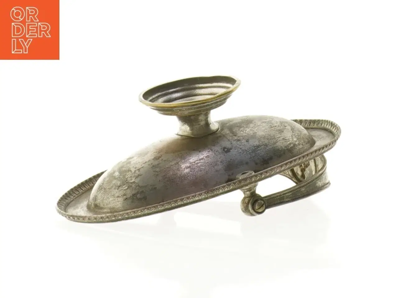 Billede 2 - Antik sølvfarvet figur (str. 19 x 11 x 7 cm)