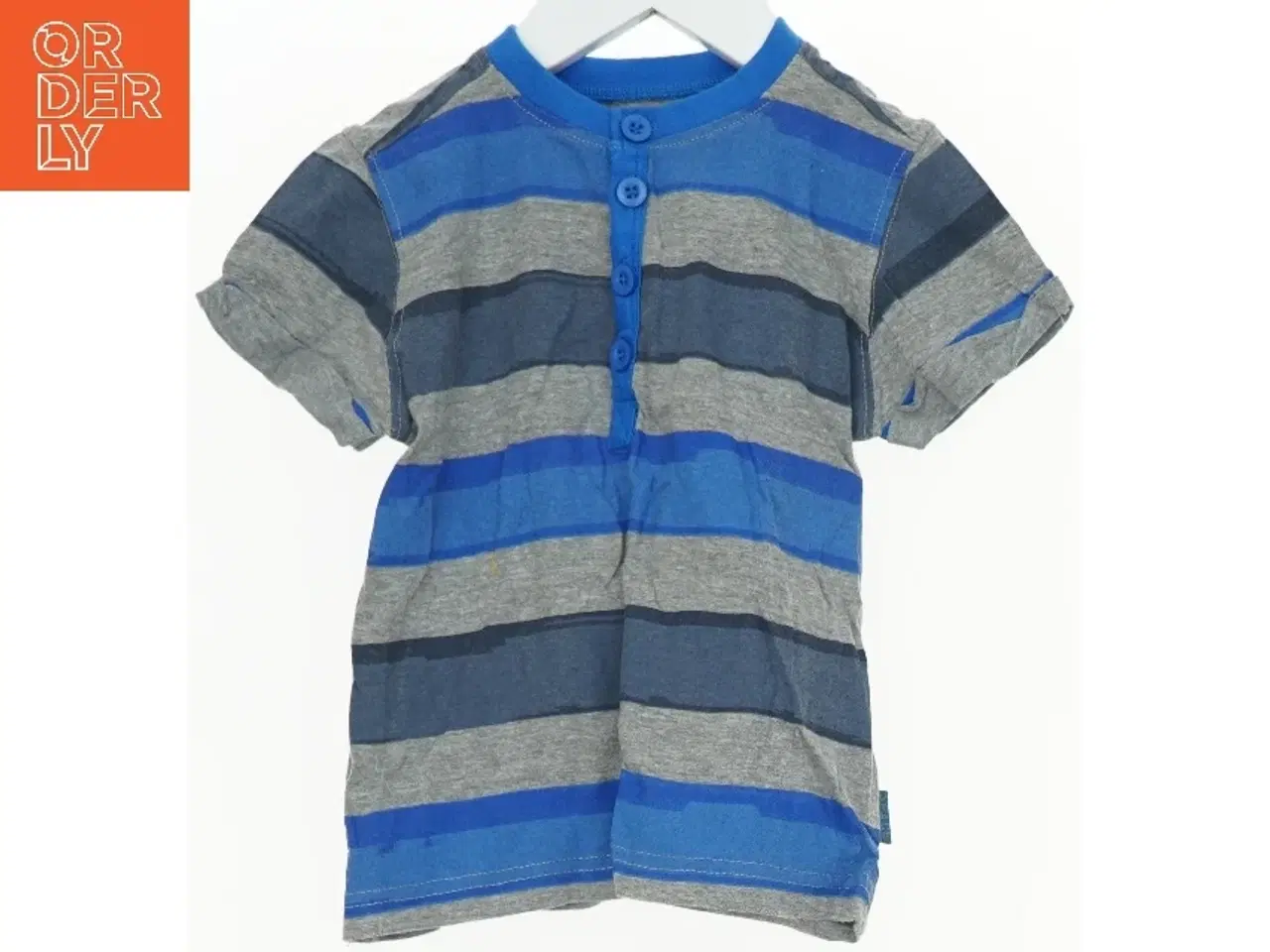 Billede 1 - Stribet T-shirt med knapper fra Friends (str. 98)