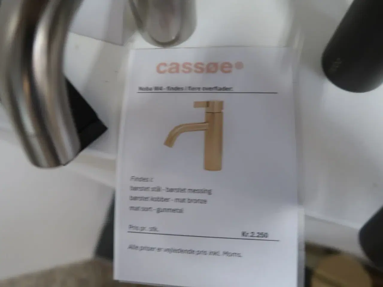 Billede 3 - Armatur CASSØE Noba W4 Mat Sort komplet med kasse