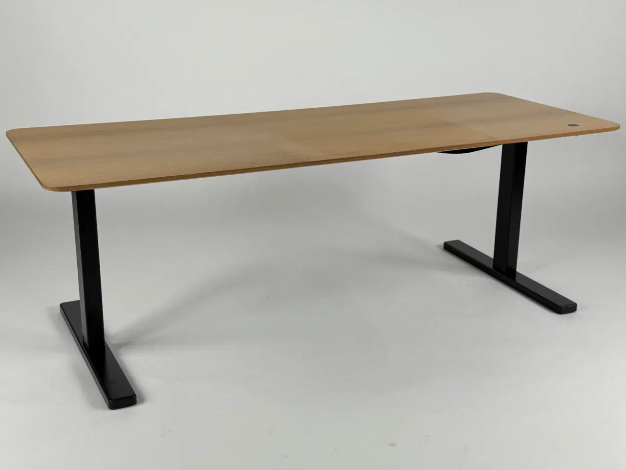 Billede 1 - Linak Hæve/sænkebord – Natur/Sort Stel 180x70 cm