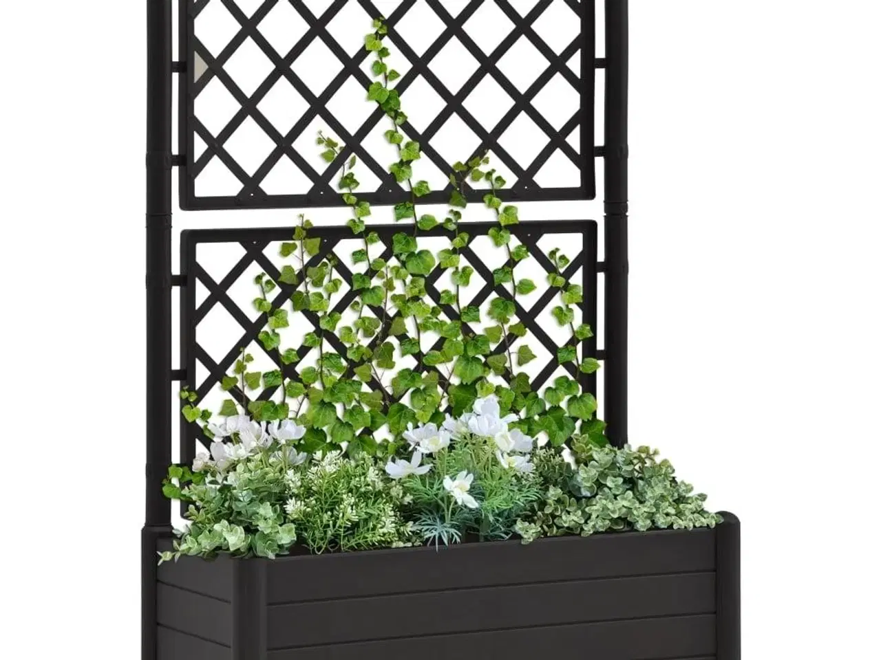 Billede 1 - Plantekasse med espalier 100x43x142 cm PP antracitgrå