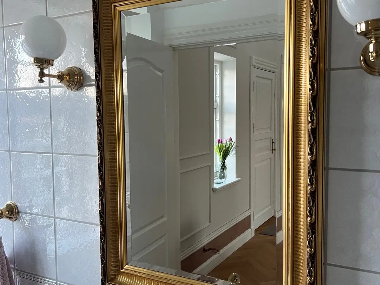 Billede 4 - Spejl med guldramme