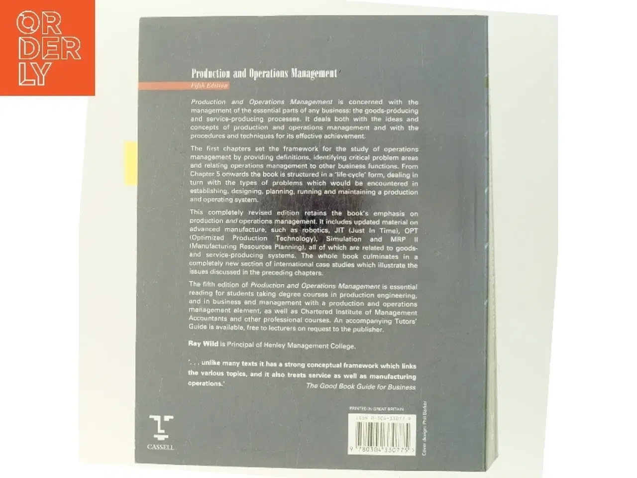 Billede 3 - Production and operations management : text and cases af Ray Wild (Bog)