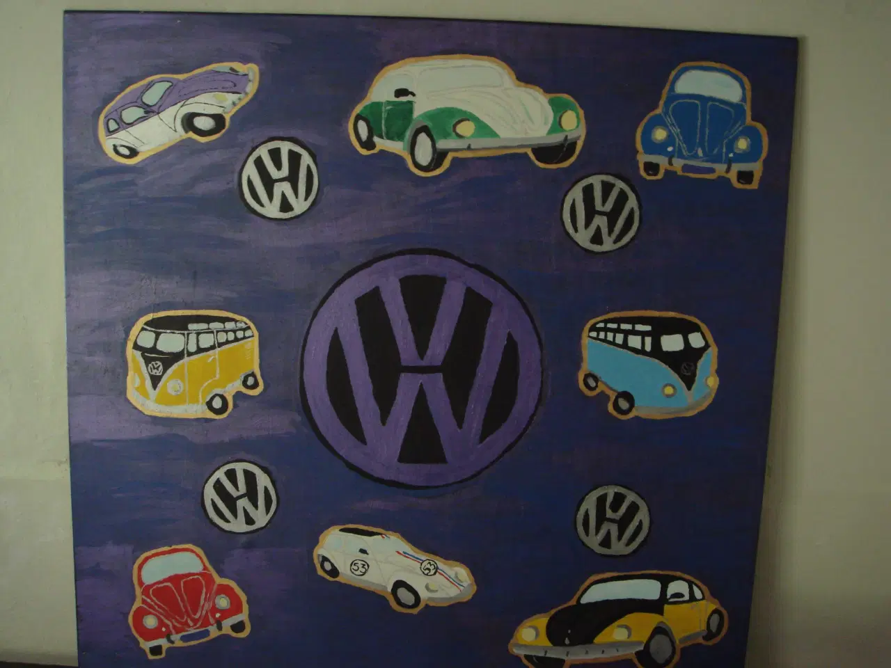 Billede 1 - Flot VW maleri, for Folkevogn freaks :-)