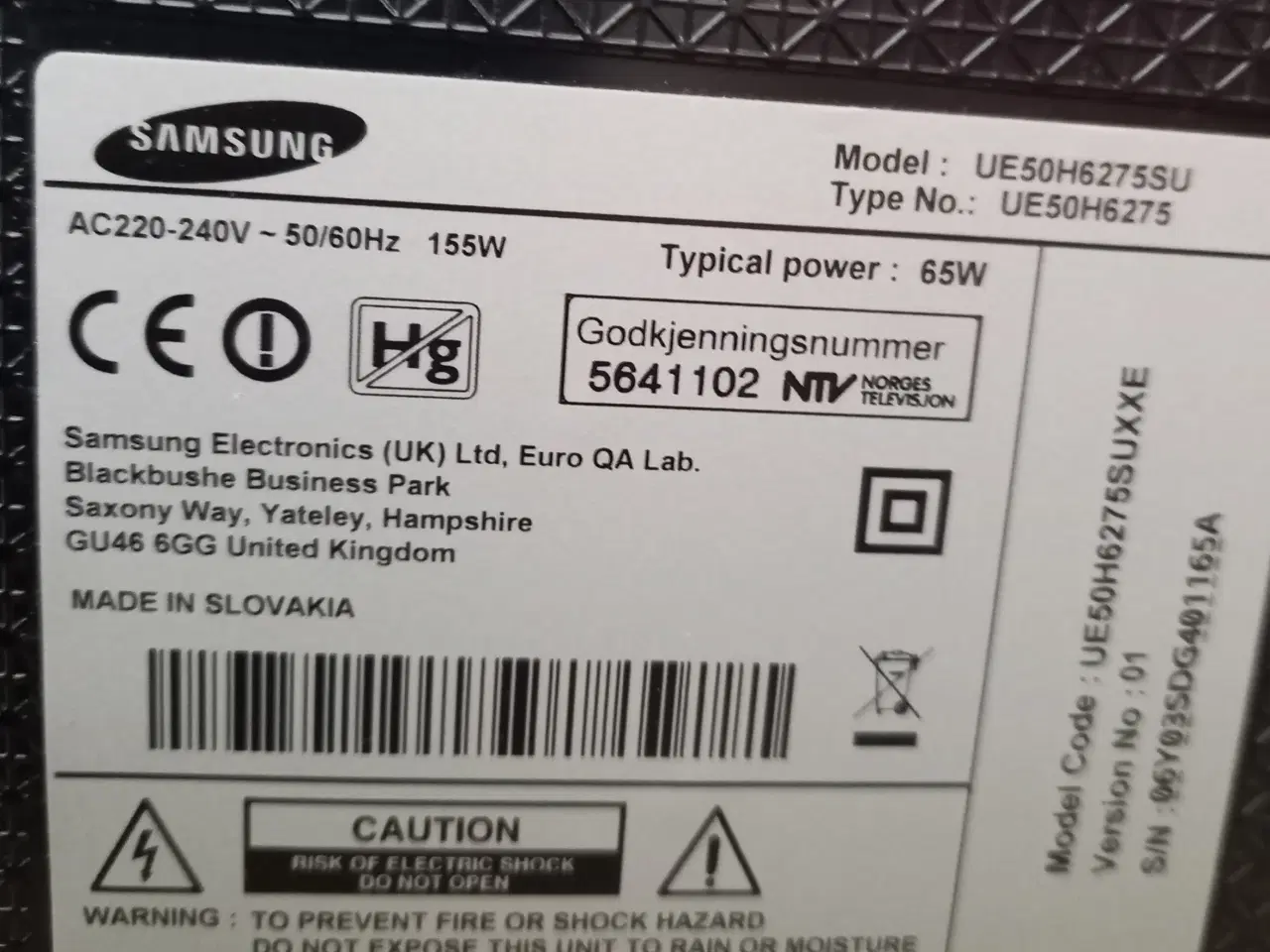 Billede 2 - Samsung UE50h6275  