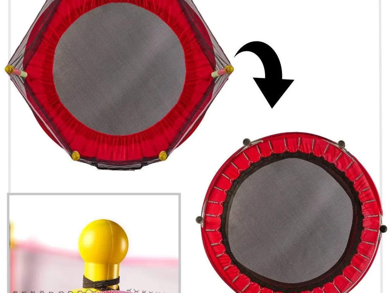 Billede 6 - Havetrampolin til børn 140 cm – rød med sikkerhedsnet