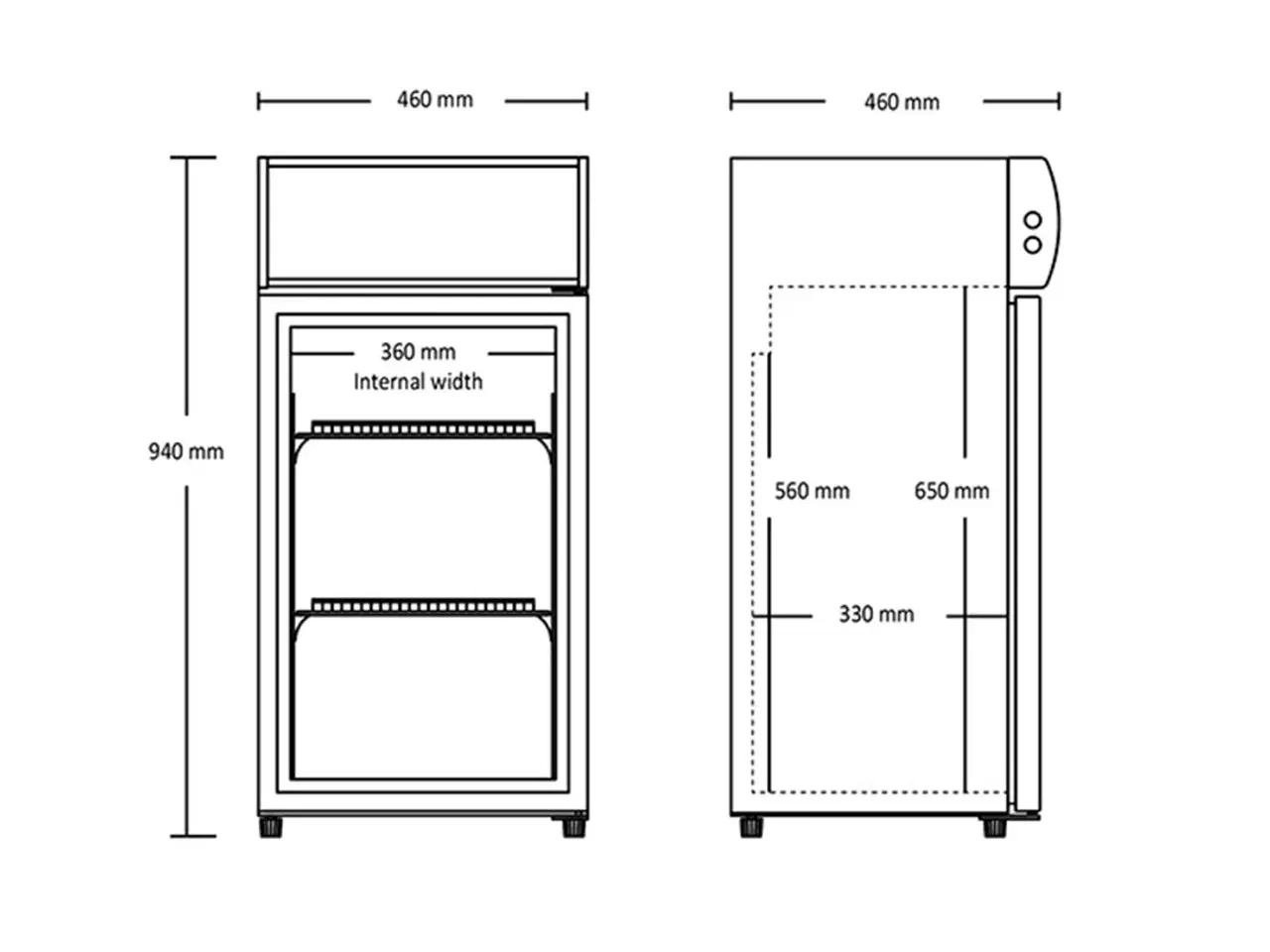 Billede 5 - Scandomestic Display Køleskab 60 Liter Ventileret