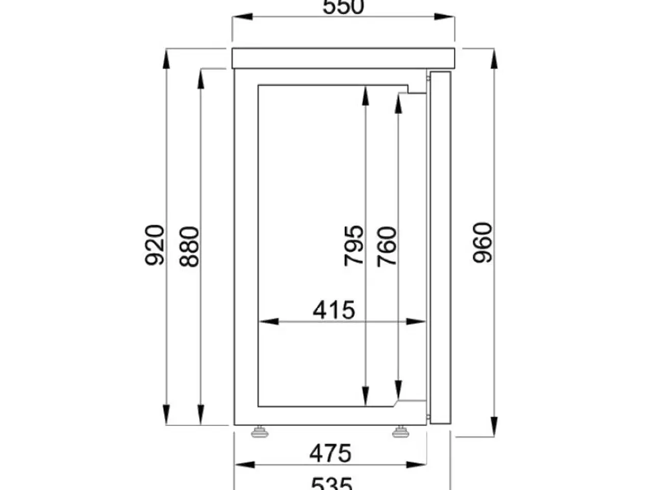 Billede 2 - Barkølebord med 4 glas døre – 680 liter