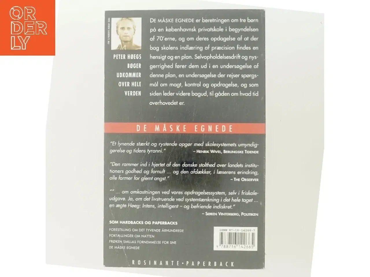 Billede 3 - De måske egnede : roman af Peter Høeg (f. 1957-05-17) (Bog)