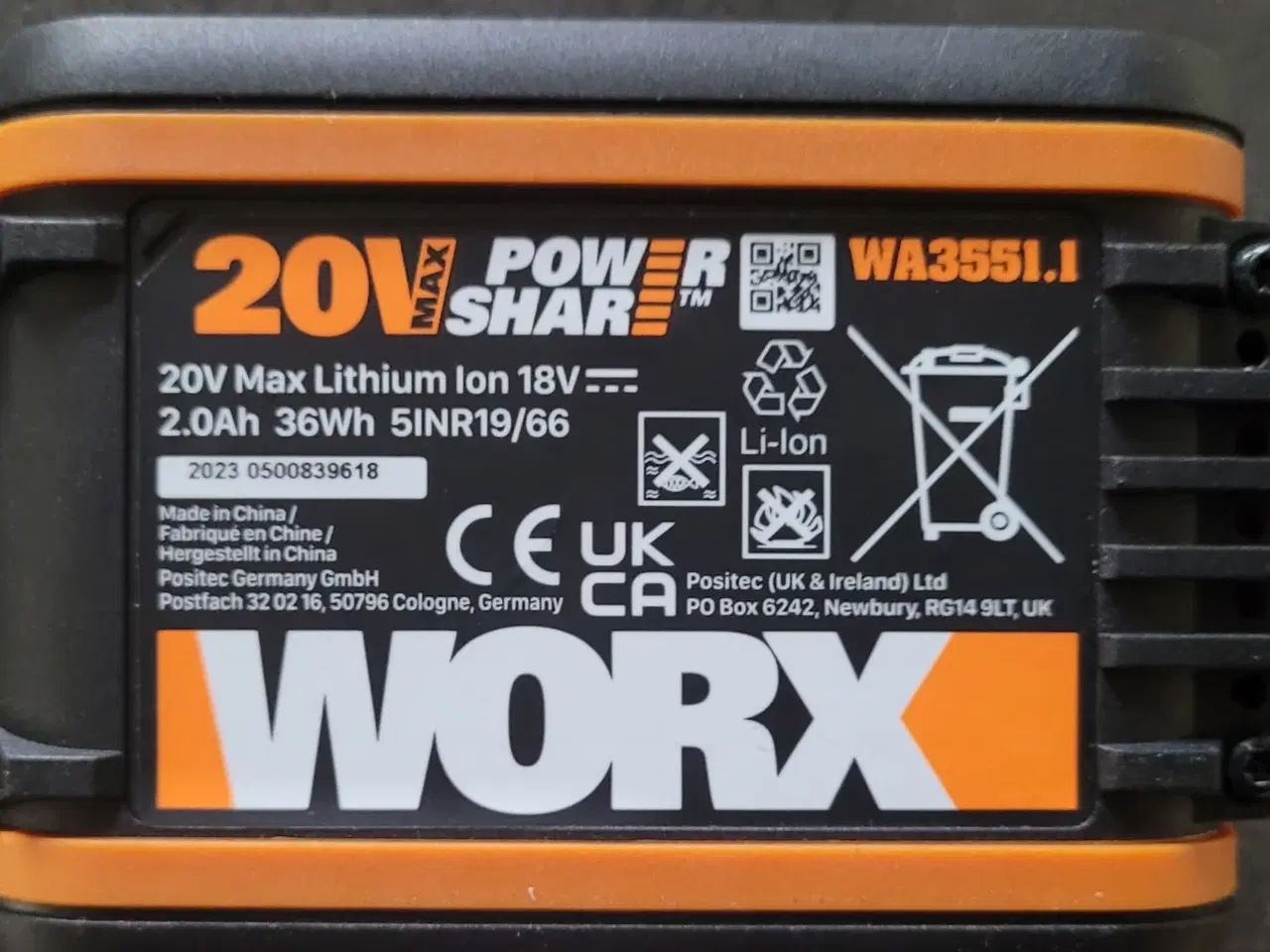 Billede 2 - Batteri til Worx 