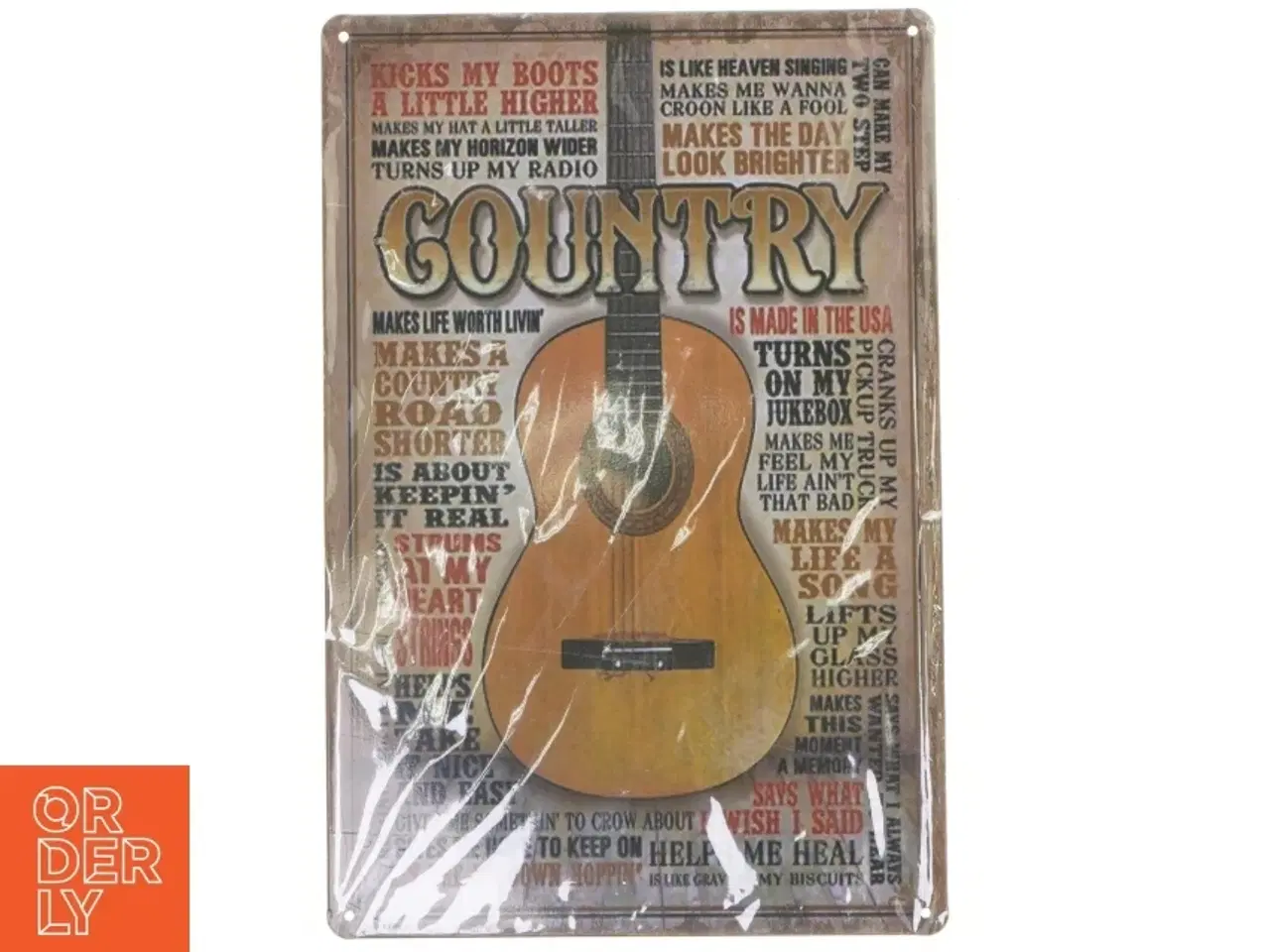 Billede 1 - Countrymusik - skilt (str. 30x20 cm)