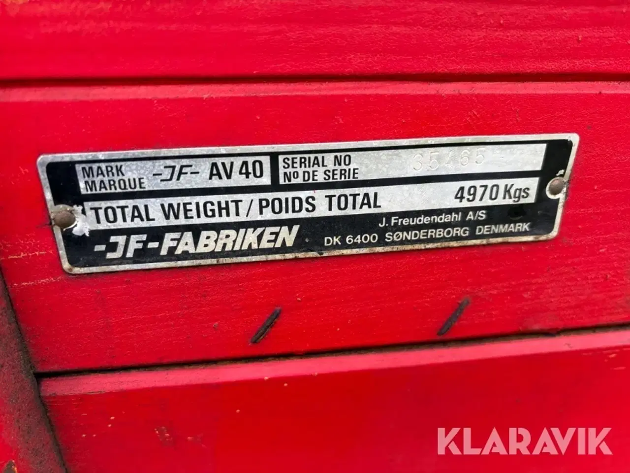 Billede 5 - Aflæsservogn JF AV40