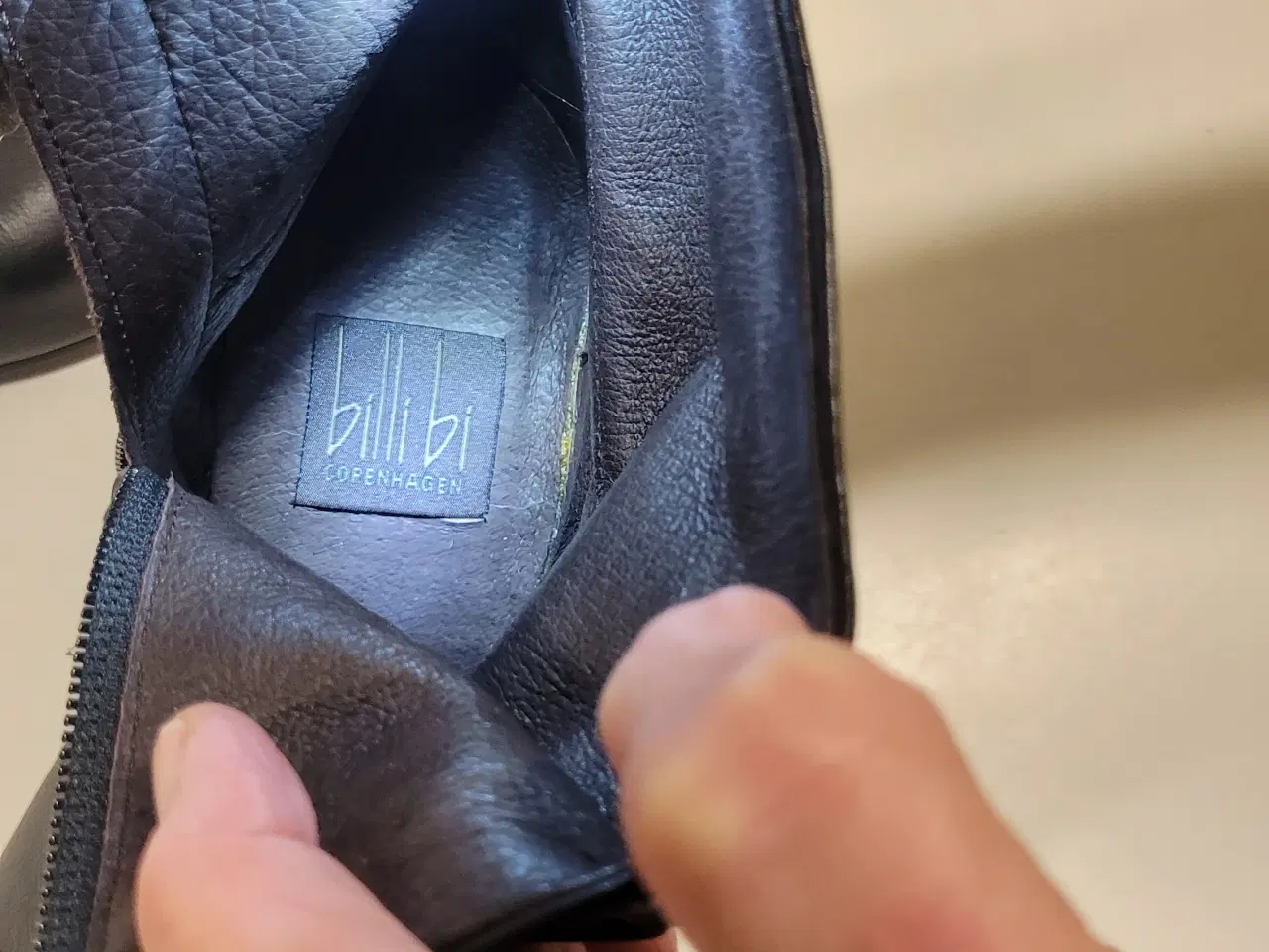 Billede 2 - Støvle i læder med 7 cm hæl