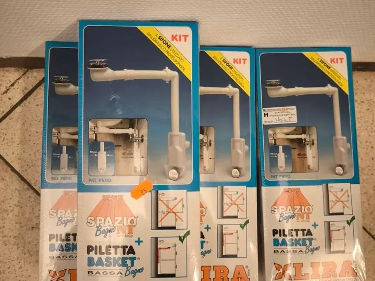 Billede 1 - 4 stk. pladsbesparende vandlåse