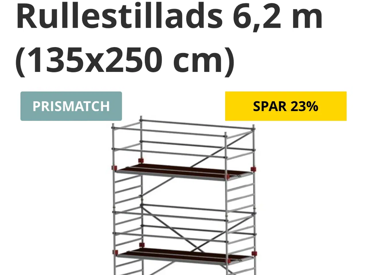 Billede 1 - 6,2 meter rullestillads jumbo