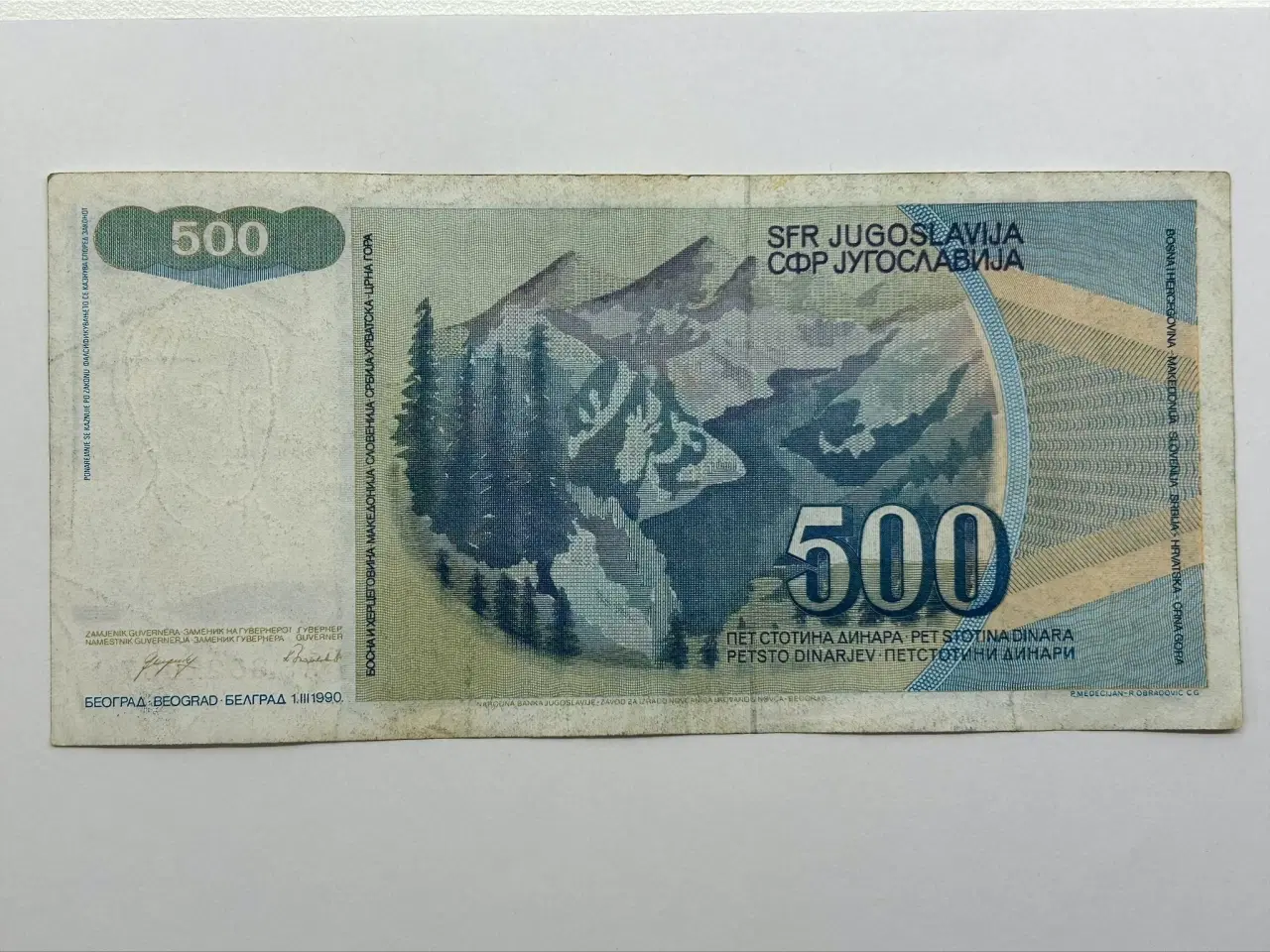 Billede 2 - 500 Dinara Yugoslavia