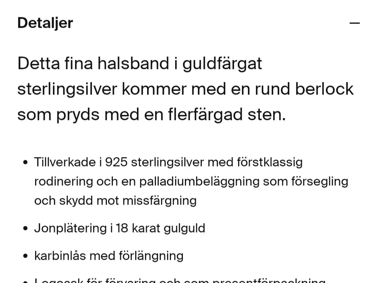 Billede 2 - Halskæde med rund vedhæng 