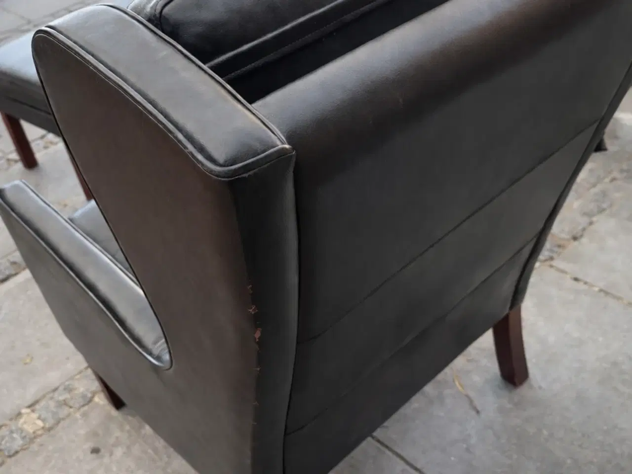 Billede 2 - Sort Mogens Hansen MH195 høj stol med skammel