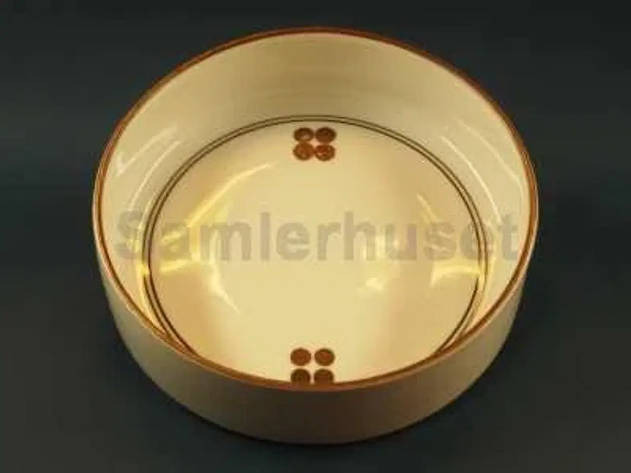 Billede 1 - Brun Domino Skål 5x18 cm.