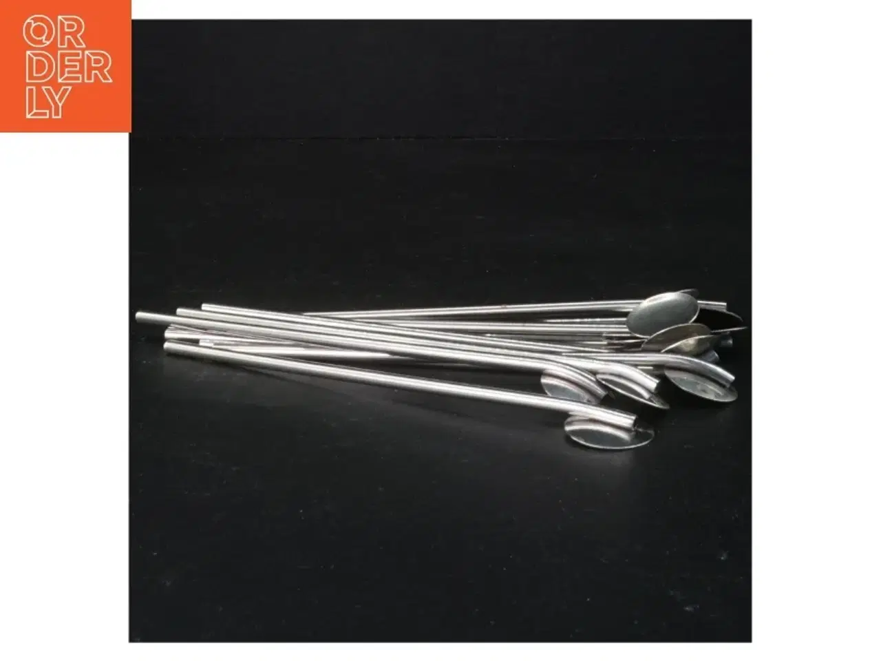 Billede 2 - 12 Lange skeer til gløgg af rustfrit stål cocktailskeer (str. 19 cm)