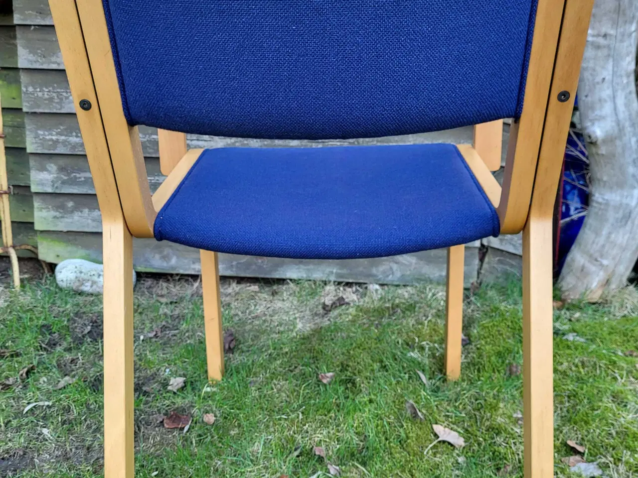 Billede 5 - Magnus Olesen stol model 45 i blå uld og bøg