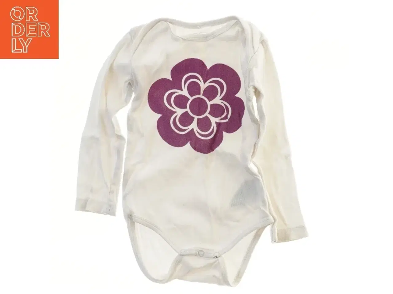 Billede 1 - Hvid bodystocking med blomsterprint (str. 92)