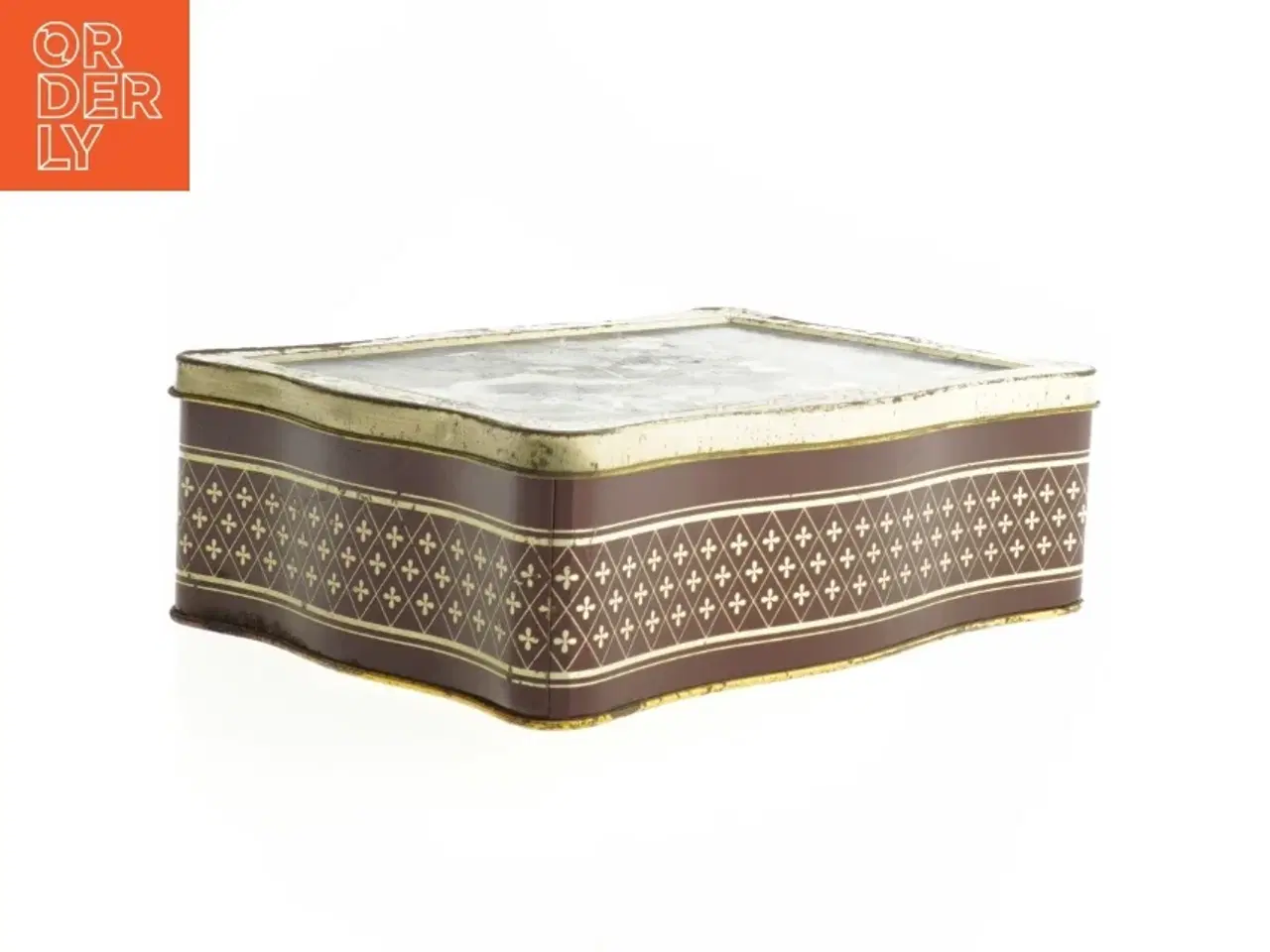 Billede 2 - Vintage kagedåse (str. 21 x 15,5 x 7 cm)