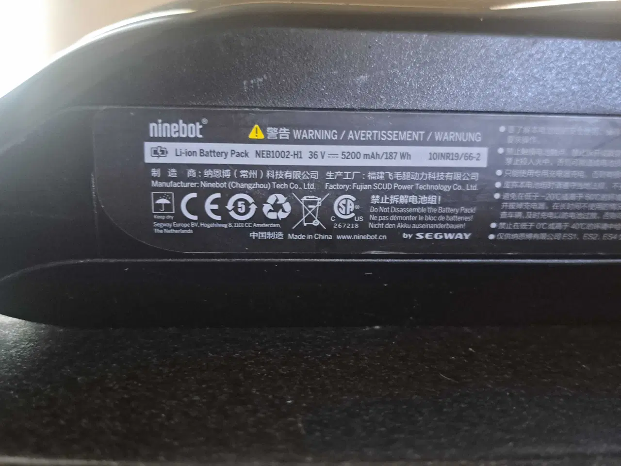 Billede 2 - Segway Ninebot ekstra batteri 