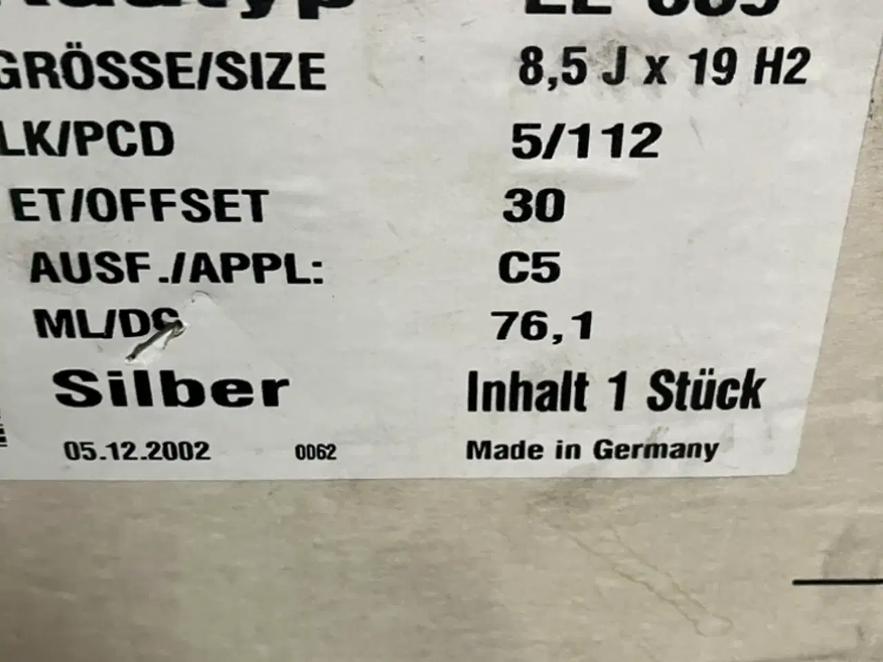 Billede 12 - Rial 19" Alufælge 