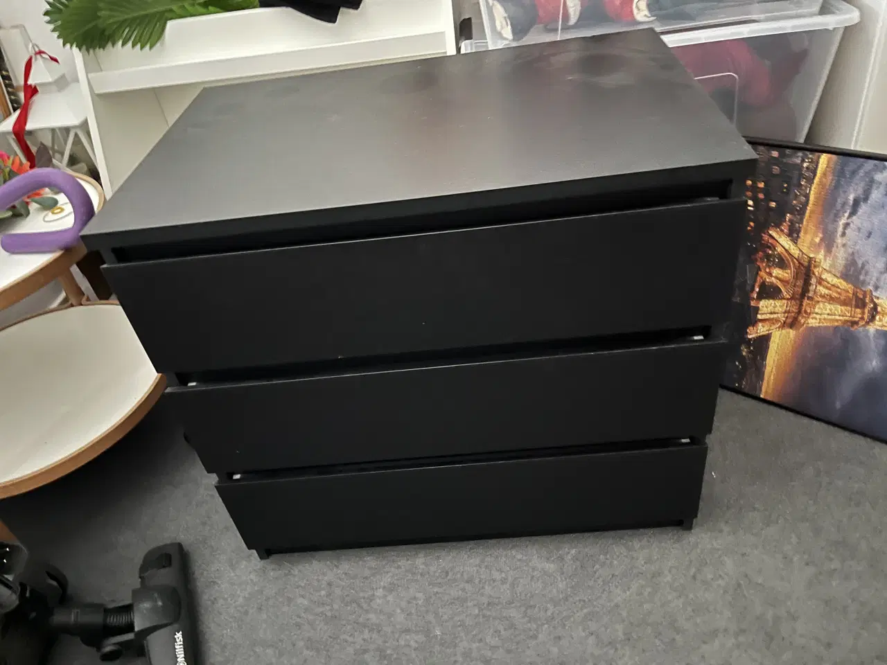 Billede 1 - Malm kommode med 3 skuffer