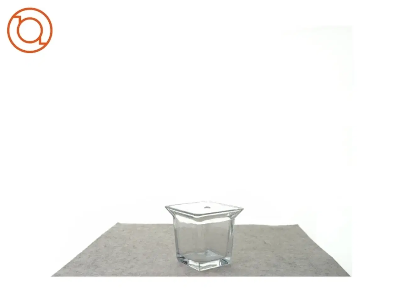 Billede 1 - Lille gls til eksempelvis fyrfadslys (str. 12 x 8 cm)