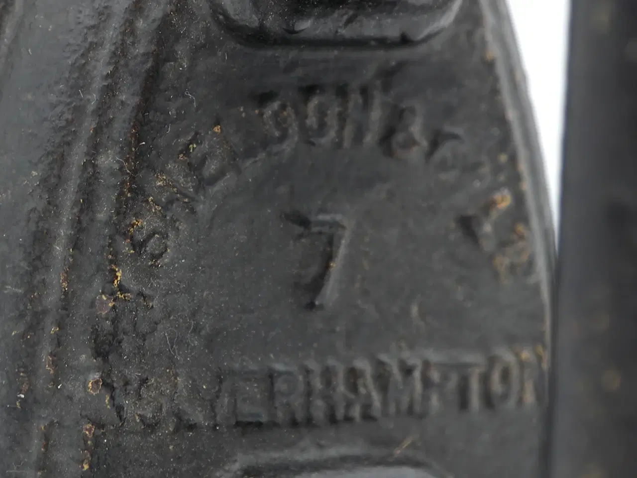 Billede 4 - Tung engelsk støbejerns dørstop – strygejern No. 7