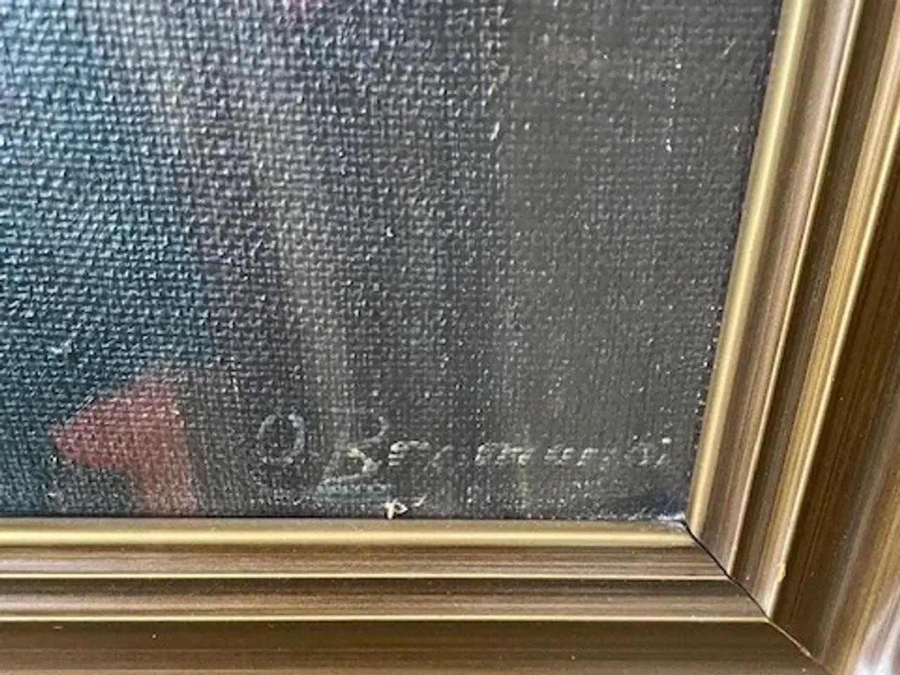 Billede 2 - Oliemaleri med ældre mand – signeret O. Bryggen – 