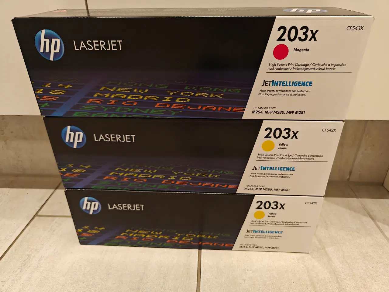 Billede 1 - 3 stks. originale HP 203X Laserjet patroner