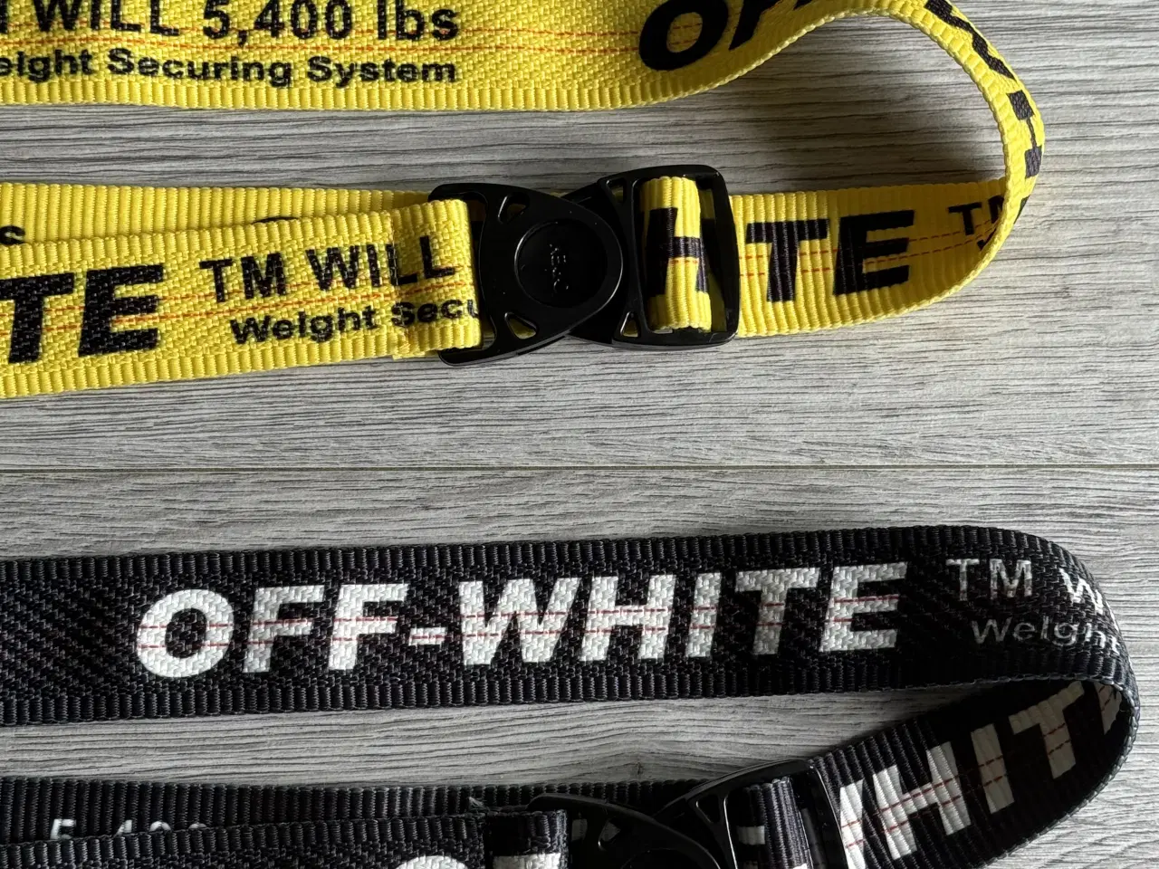 Billede 3 - To nye Off-White bælter, sort el. gult