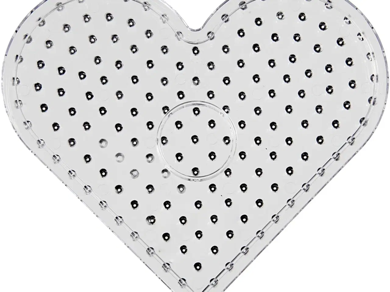 Billede 1 - Perleplade, hjerte, str. 17,5x17,5 cm, JUMBO, klar, 1 stk.