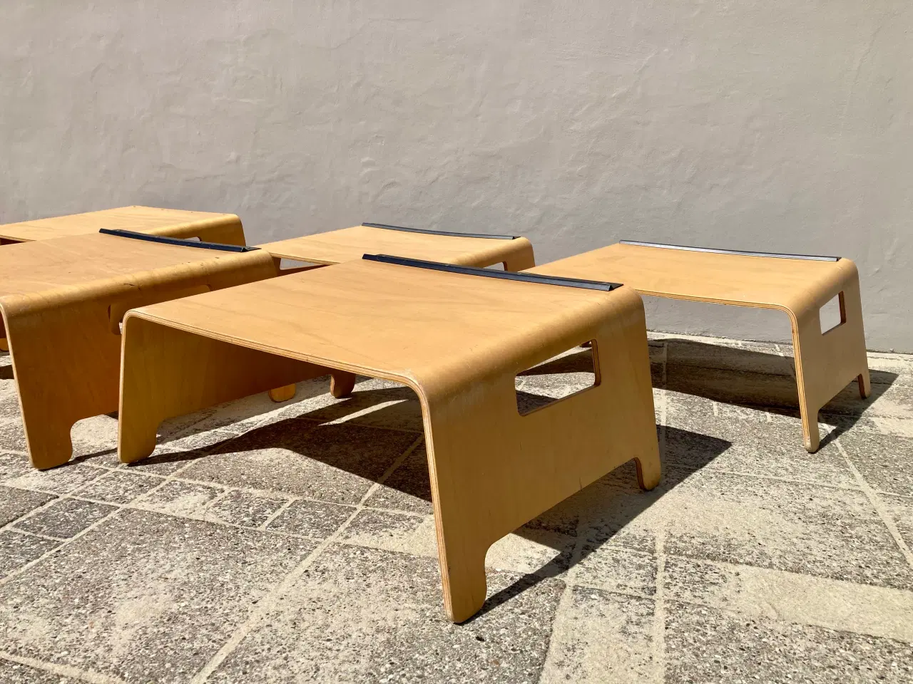 Billede 4 - Vintage bakkebord / sengebord i bøg . 3 stk