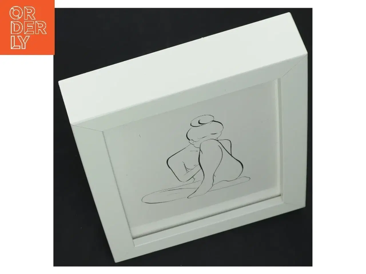 Billede 4 - Hvid billedramme med illustration fra Billedramme (str. 20 x 15 cm)