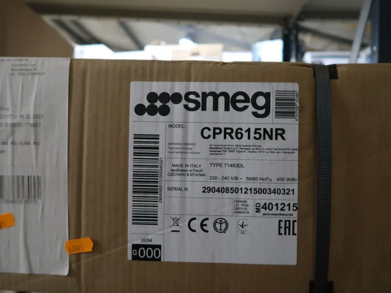 Billede 1 - Varmeskuffe SMEG CPR615NR
