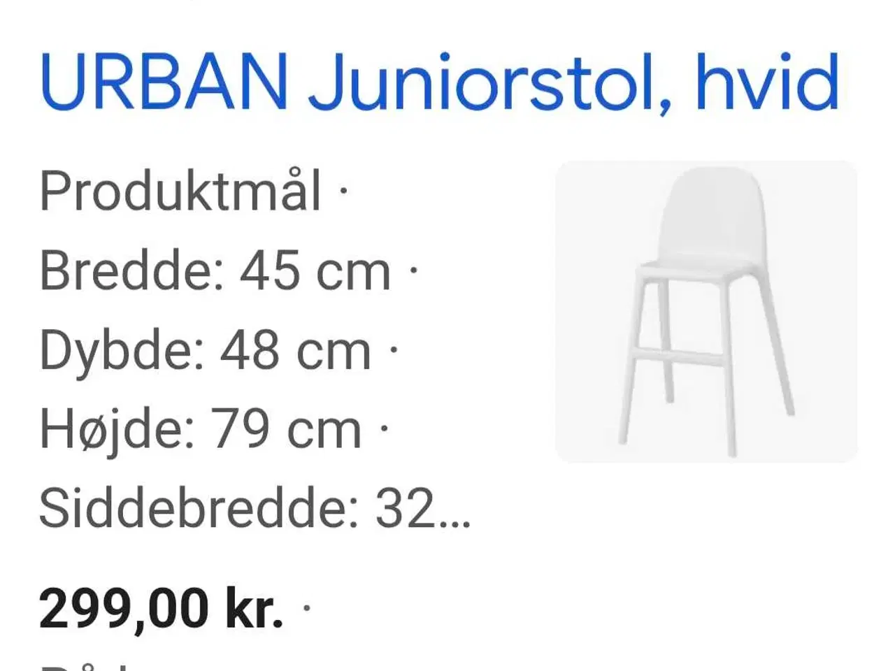 Billede 7 - Ikea Urban juniorstol 