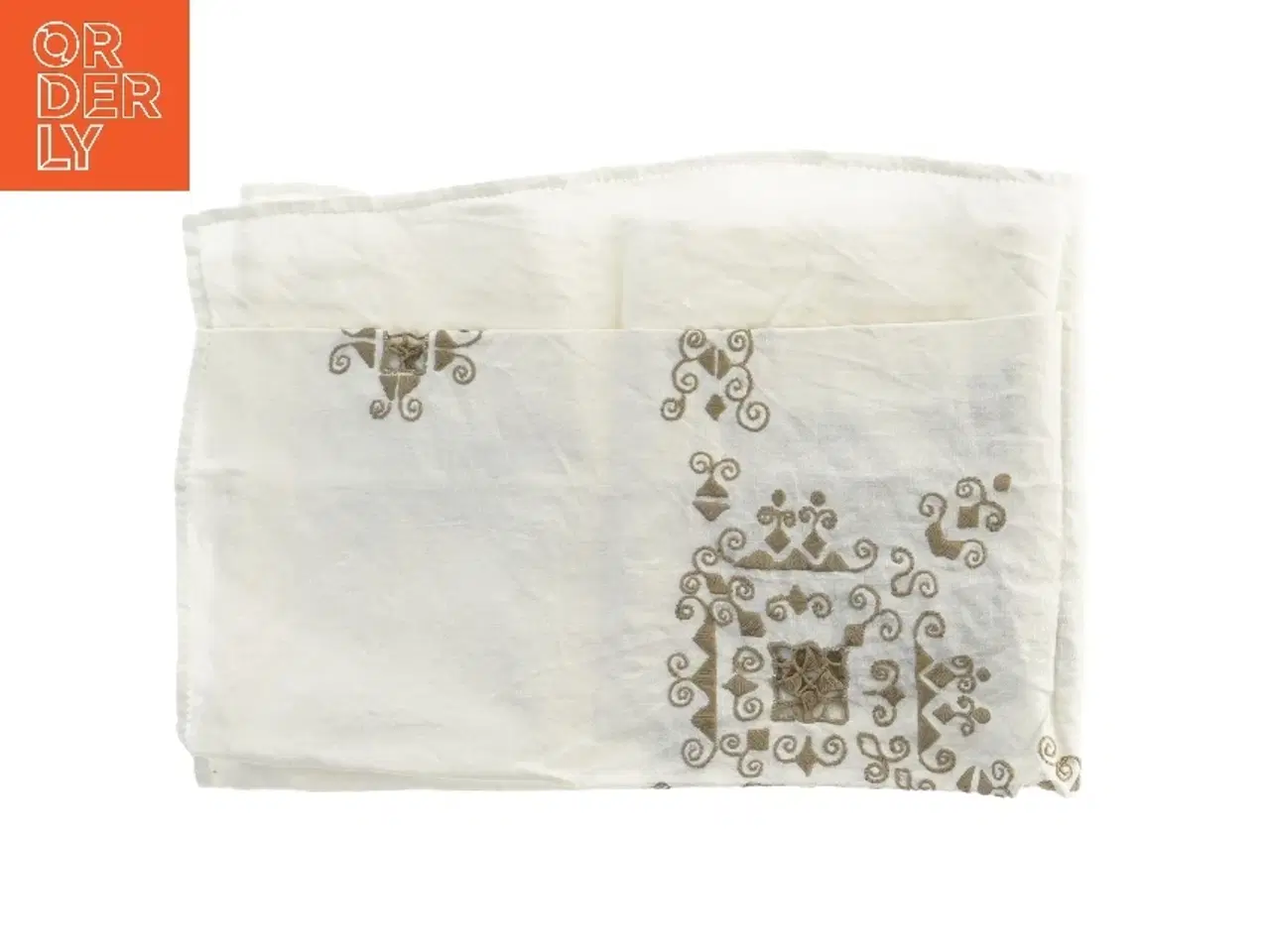 Billede 1 - Broderet dug (str. 85x78 cm)