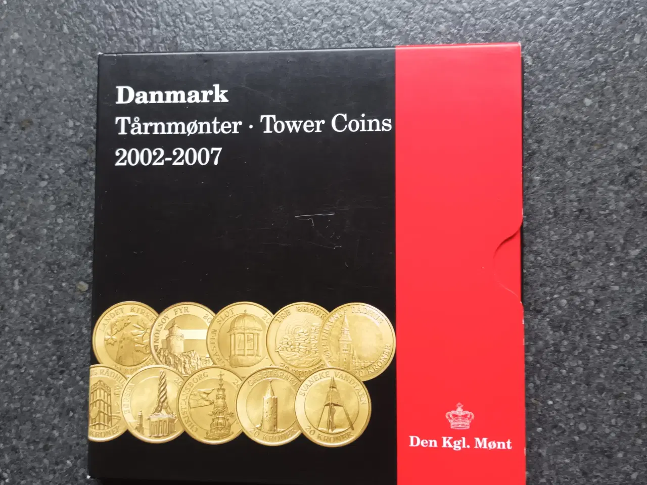 Billede 1 - Kgl Tårnmøntsæt med 10 stk forskellige 20 kr.