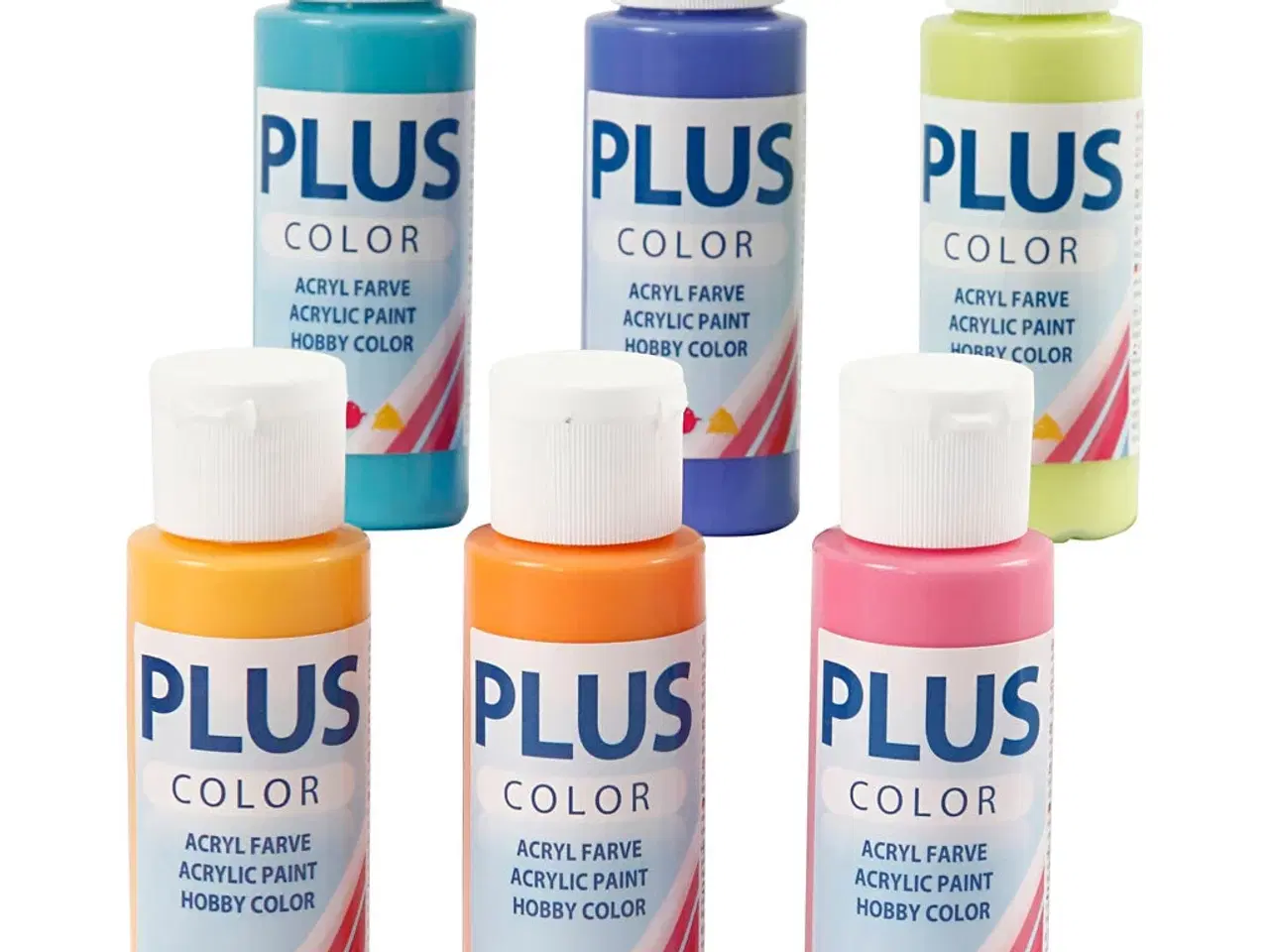 Billede 1 - Plus Color Hobbymaling - 6 farver, 60ml hver