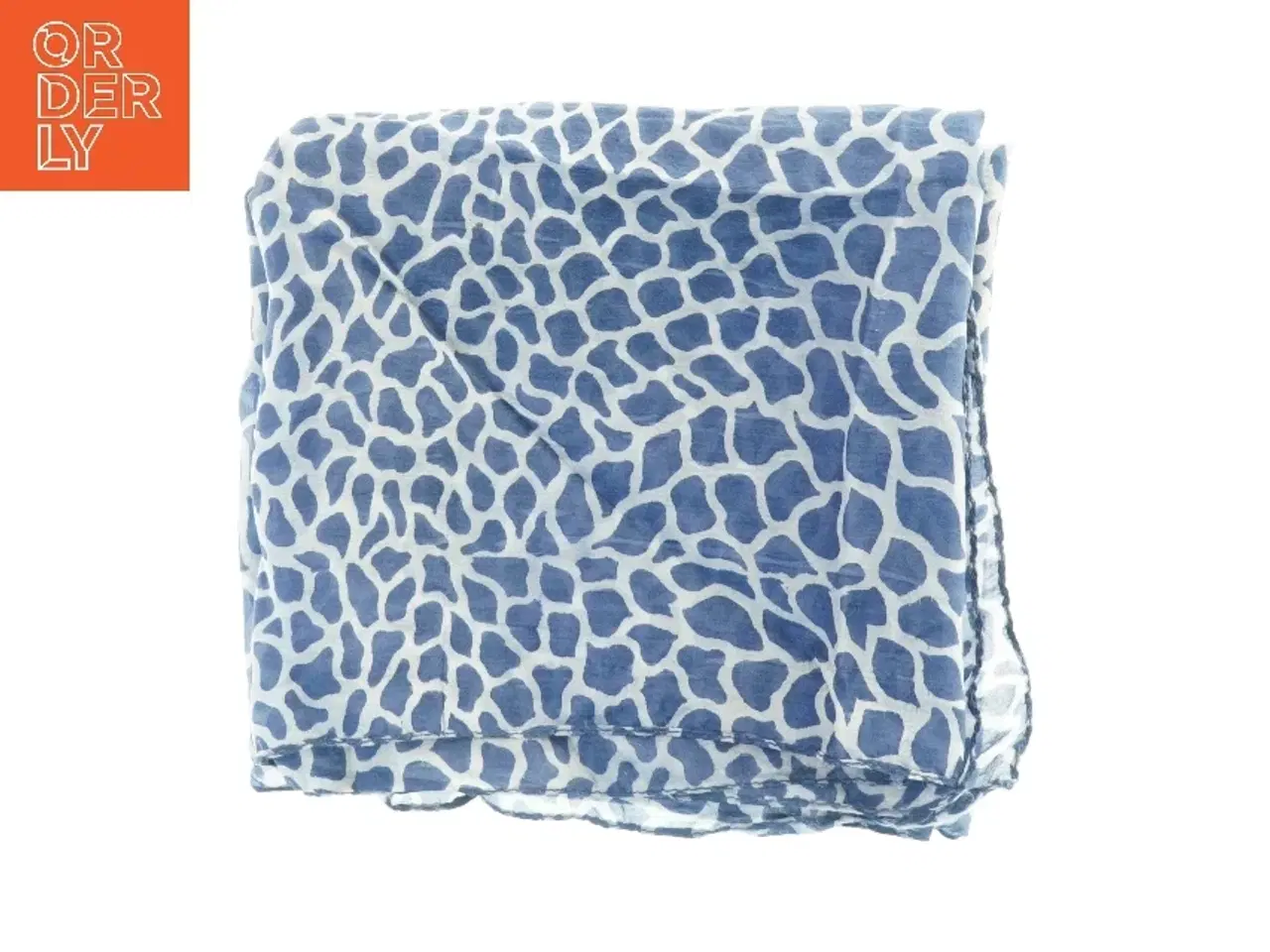 Billede 4 - Blåt mønstret tørklæde (str. 150 x. 35 cm)