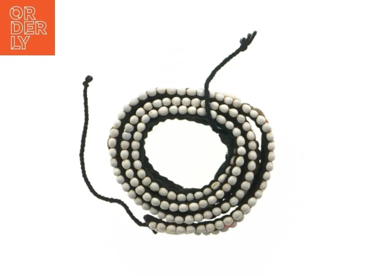 Billede 3 - Dekorativt perlebælte med muslingeskaller (90 x 4,5 cm)