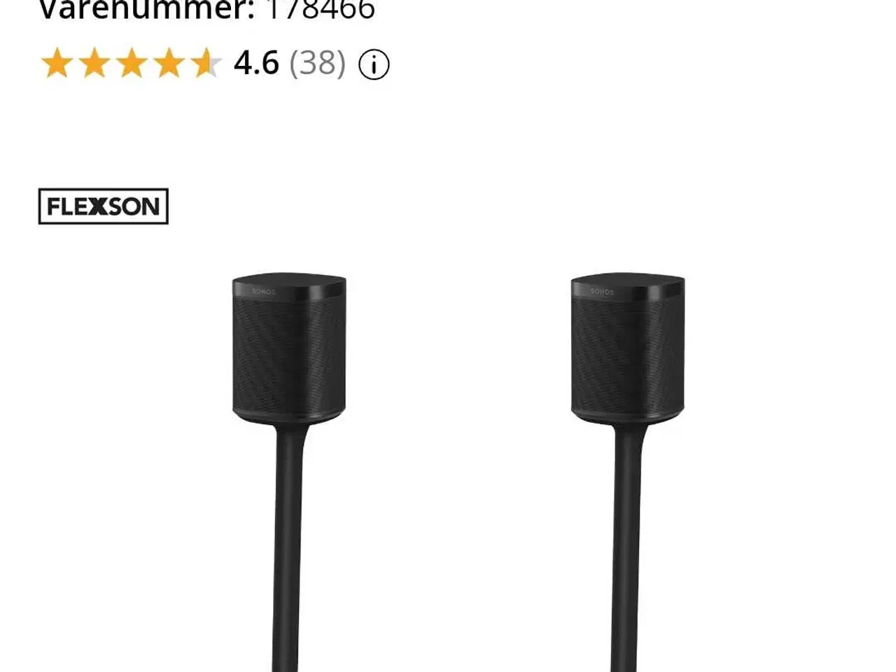 Billede 9 - Sonos One SL 2 stk med Flexon gulvstander