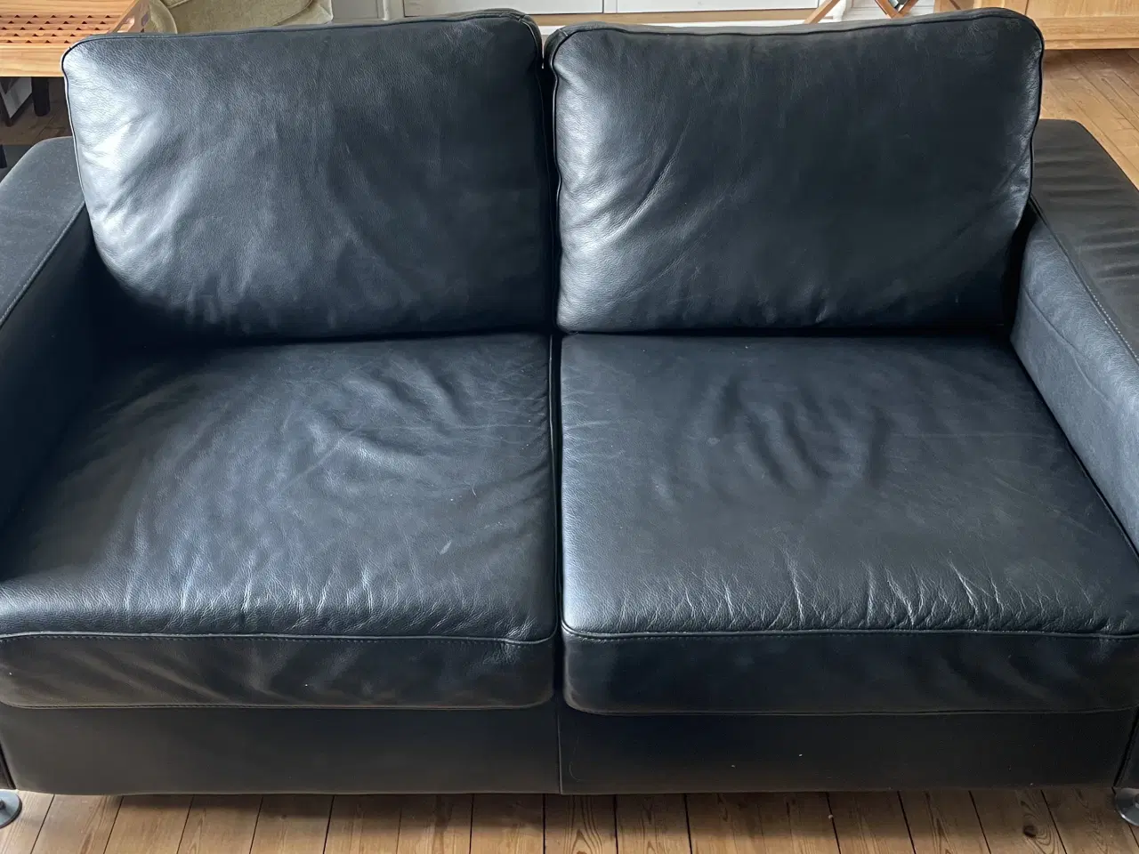 Billede 1 - 2 personers lædersofa